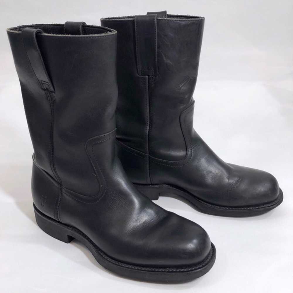 Frye women mid calf moto boots